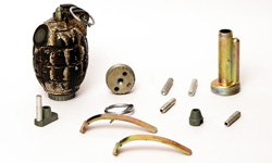 36MM HAND GRENADE AND ITS COMPONENTS